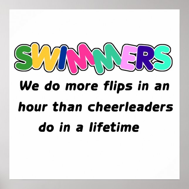 Swimmers & Cheerleaders Poster (Front)