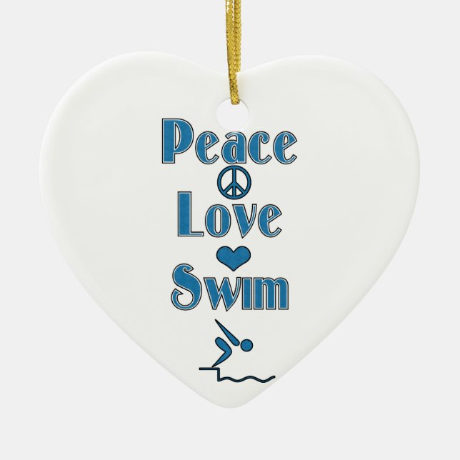 Swimmer's Christmas Photo Ornament Template (Front)