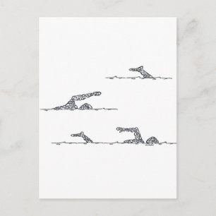 SWIMMERS POSTCARD