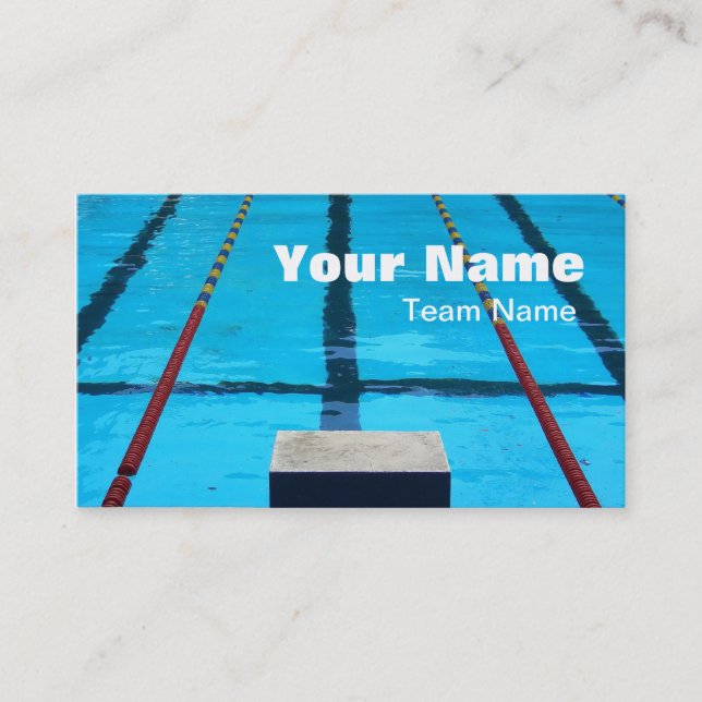 SWIMMERS PROFILE OR BUSINESS CARD TEMPLATE (Front)