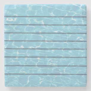 Swimmers Swim Team Swimming Pool Stone Coaster
