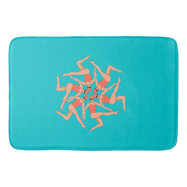 Swimmers - Synchronized Swimming Choreography   Bath Mat (Front)