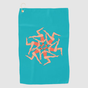 Swimmers - Synchronized Swimming Choreography   Golf Towel