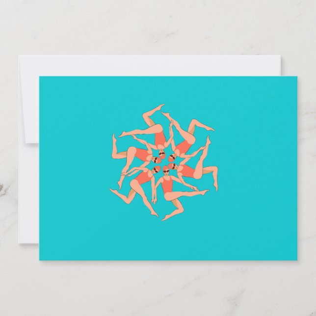 Swimmers - Synchronized Swimming Choreography   Invitation (Front)