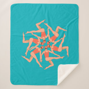 Swimmers - Synchronized Swimming Choreography Sherpa Blanket