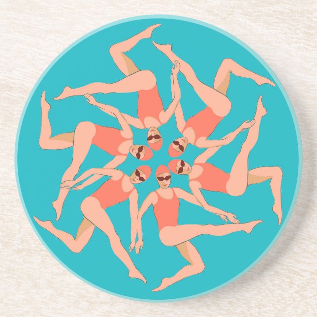 Swimmers - Synchronized Swimming     Coaster (Front)