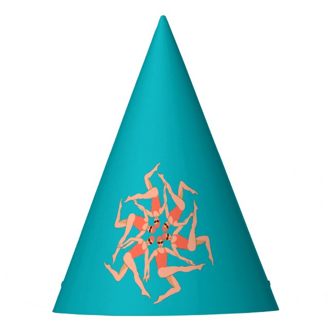 Swimmers - Synchronized Swimming Dance  Party Hat (Front)