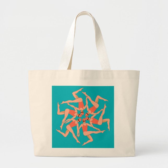 Swimmers - Synchronized Swimming  Large Tote Bag (Front)