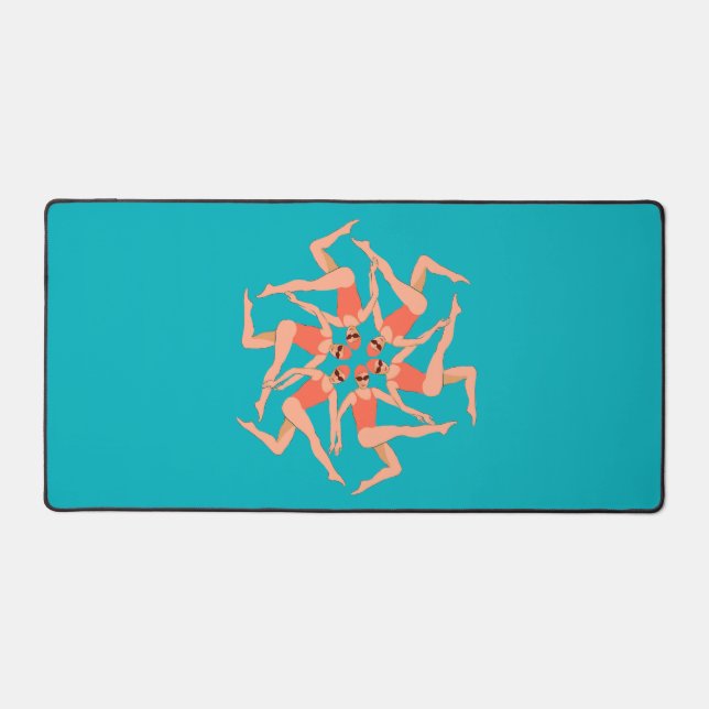 Swimmers - Synchronized Swimming Performance   Desk Mat (Front)