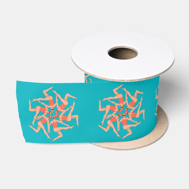 Swimmers - Synchronized Swimming Performance   Satin Ribbon (Spool)