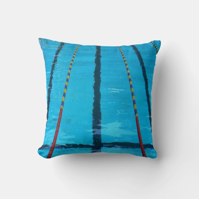 Swimmers Throw Pillow (Front)