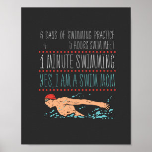 Swimmimg Mom Poster