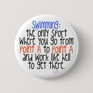 Swimming 2 Inch Round Button