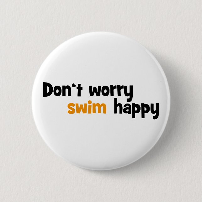 swimming 2 inch round button (Front)