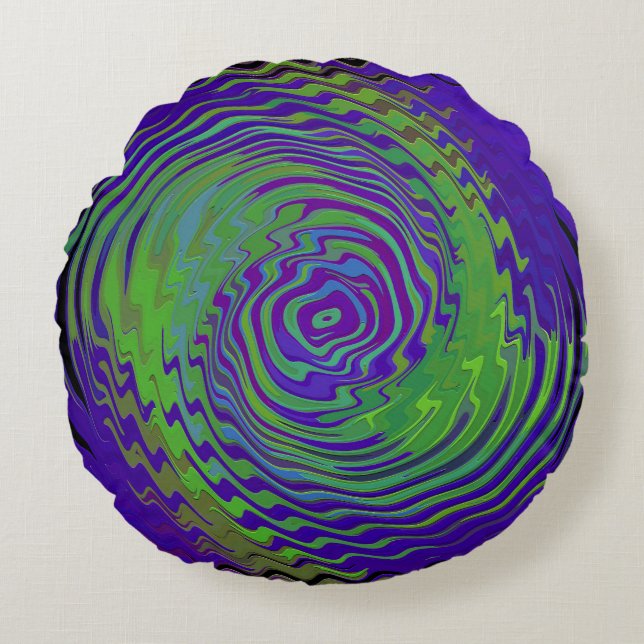 Swimming alien.... round pillow (Front)