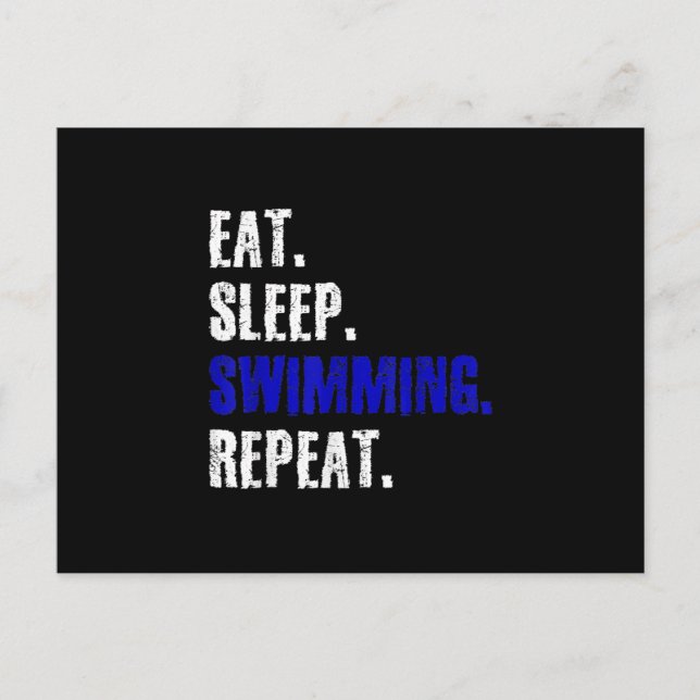 Swimming And Swimmers Design Summer Gift Announcement Postcard (Front)