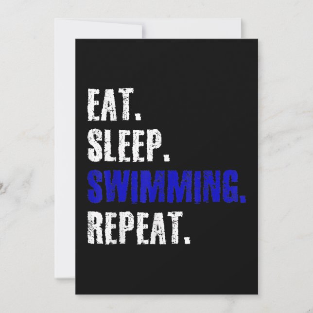 Swimming And Swimmers Design Summer Gift Holiday Card (Front)