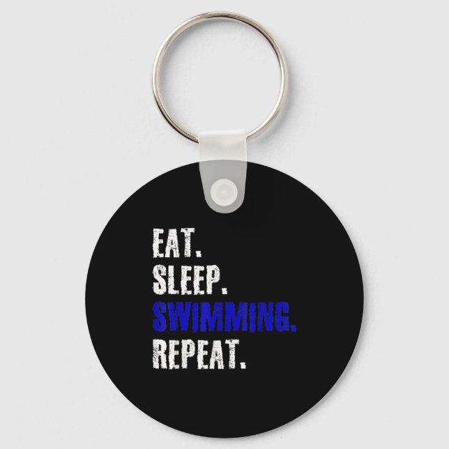 Swimming And Swimmers Design Summer Gift Keychain (Front)