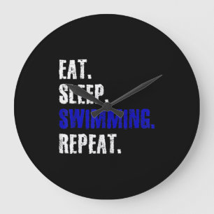 Swimming And Swimmers Design Summer Gift Large Clock