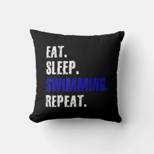 Swimming And Swimmers Design Summer Gift Throw Pillow