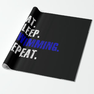 Swimming And Swimmers Design Summer Gift Wrapping Paper