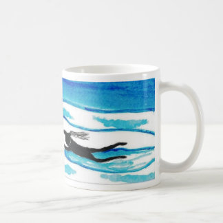 Swimming around the mug.Water & Sky Coffee Mug