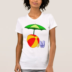Swimming Beach Ball Umbrella Tee