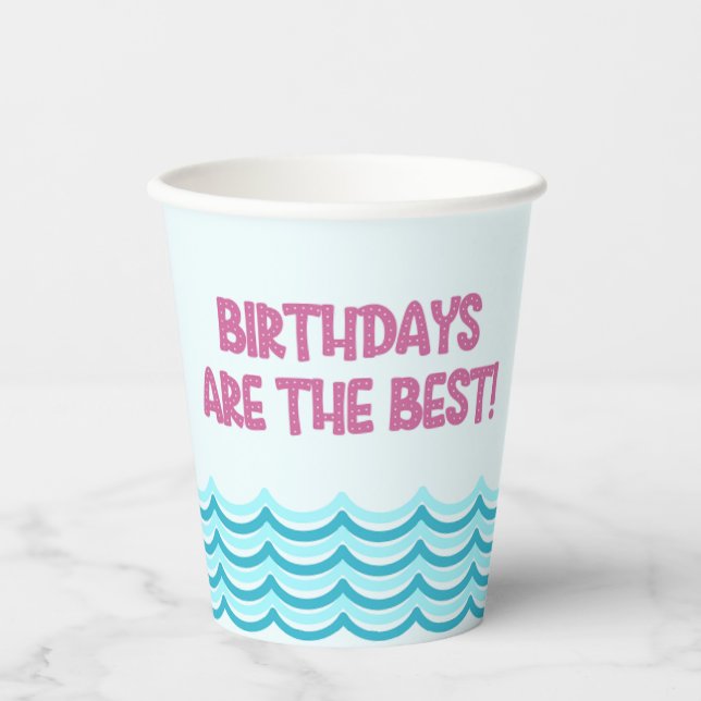 Swimming Birthday Party Cup (Front)