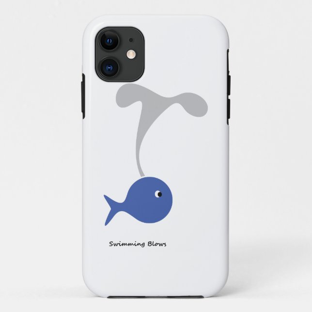 Swimming Blows cool and unique design Case-Mate iPhone Case (Back)