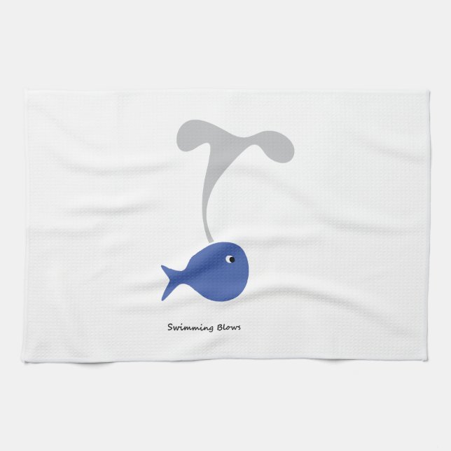 Swimming Blows cool and unique design Kitchen Towel (Horizontal)