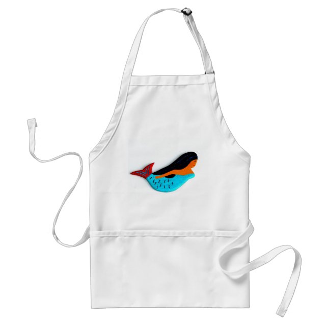 swimming blue mermaid apron (Front)
