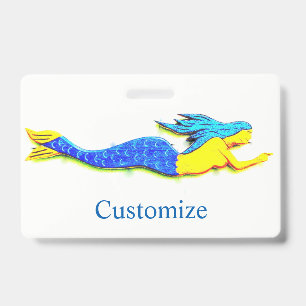 Swimming blue mermaid Thunder_Cove Badge