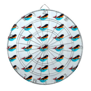 swimming blue mermaids dart board