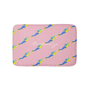 swimming blue-tail mermaids Thunder_Cove any colou Bath Mat