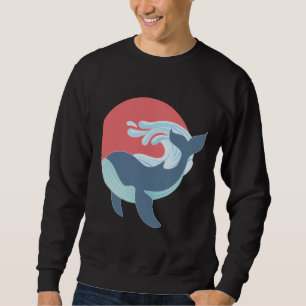  swimming blue whale T-Shirt Sweatshirt
