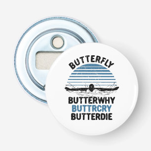 Swimming - Butterfly Butterwhy Swimming Gift Bottle Opener