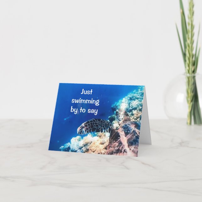 SWIMMING BY TO SAY **HAPPY 60th BIRTHDAY** Card (Front)