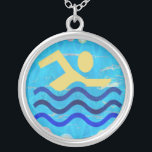 Swimming Champion Silver Plated Necklace<br><div class="desc">Swimming Champion ARCHERY BADMINTON BASEBALL BASKETBALL BILLIARDS BOCCE BOWLING BOXING CRICKET 	spacer 	CROQUET CYCLING DARTS FENCING FISHING FOOTBALL GOLF HANDBALL HOCKEY 	spacer 	JAI ALAI LACROSSE POLO RACQUETBALL RUGBY RUNNING SKATEBOARDING SKATING SKIING 	spacer 	SOCCER SOFTBALL SQUASH SURFING SWIMMING TENNIS VOLLEYBALL WRESTLING</div>