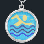 Swimming Champion Silver Plated Necklace<br><div class="desc">Swimming Champion ARCHERY BADMINTON BASEBALL BASKETBALL BILLIARDS BOCCE BOWLING BOXING CRICKET 	spacer 	CROQUET CYCLING DARTS FENCING FISHING FOOTBALL GOLF HANDBALL HOCKEY 	spacer 	JAI ALAI LACROSSE POLO RACQUETBALL RUGBY RUNNING SKATEBOARDING SKATING SKIING 	spacer 	SOCCER SOFTBALL SQUASH SURFING SWIMMING TENNIS VOLLEYBALL WRESTLING</div>