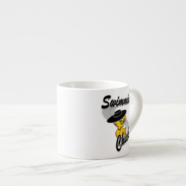 Swimming Chick #4 Espresso Cup (Front Right)