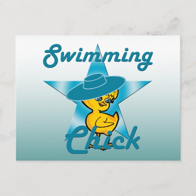 Swimming Chick #7 Postcard (Front)