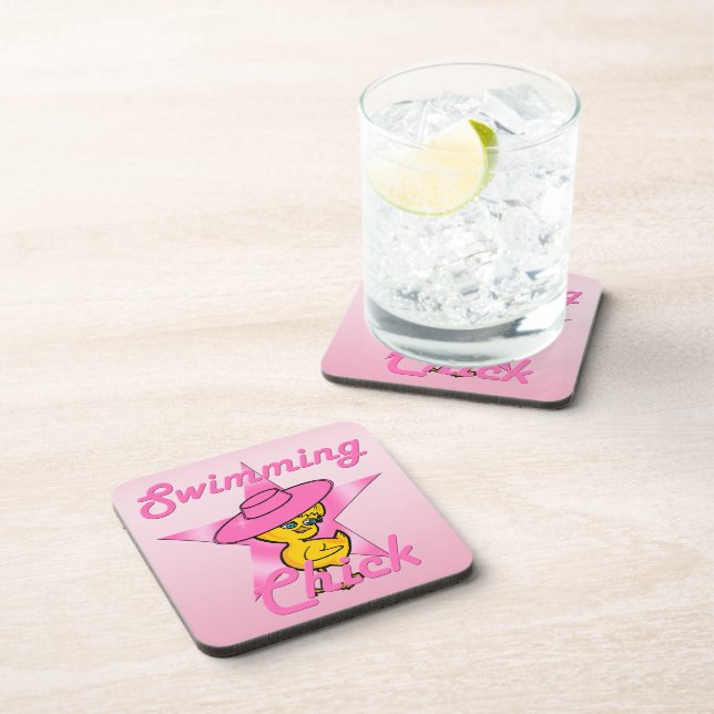 Swimming Chick #8 Coaster (Right Side)