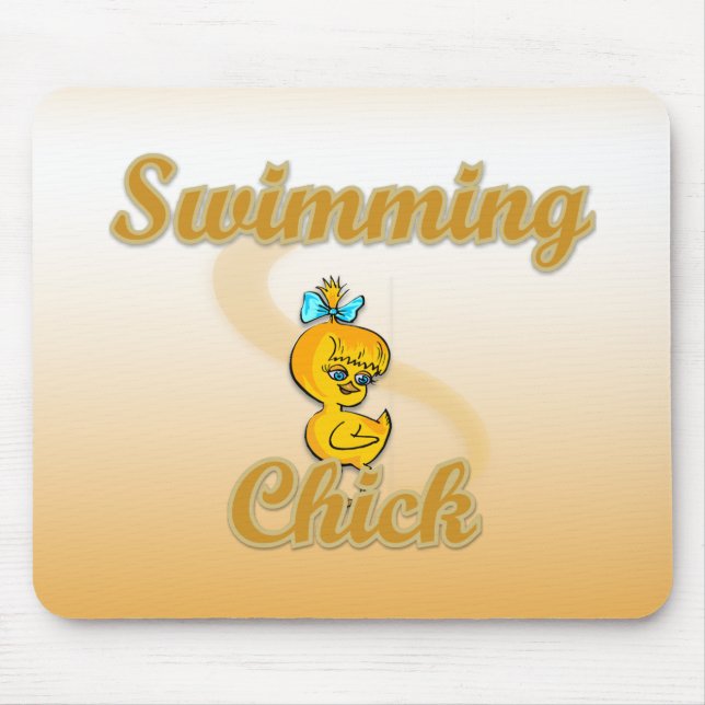 Swimming Chick Mouse Pad (Front)