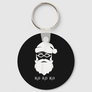 Swimming Christmas Santa Claus H20 Swimmer Xmas Keychain