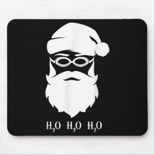 Swimming Christmas Santa Claus H20 Swimmer Xmas  Mouse Pad