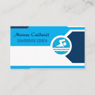Swimming Coach Instructor  Business Card