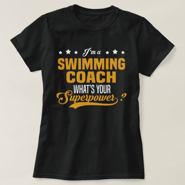 Swimming Coach T-Shirt (Design Front)