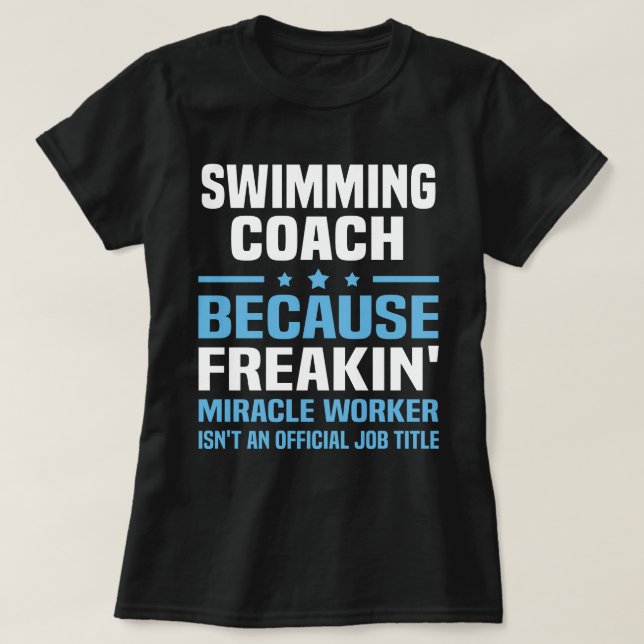 Swimming Coach T-Shirt (Design Front)