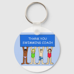 Swimming Coach Thanks Keychain