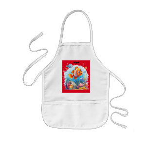 SWIMMING COLORFUL FISHES FOR KIDS APRON